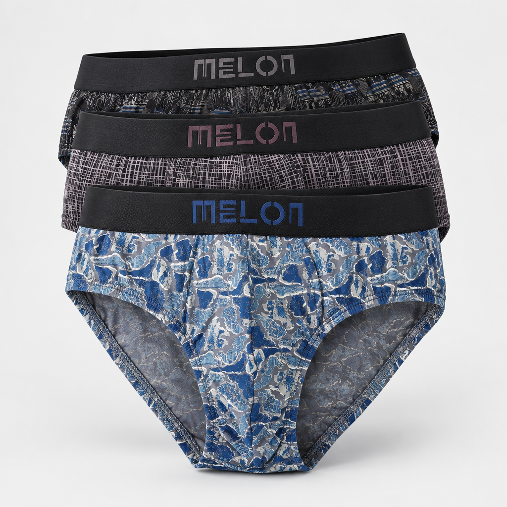 Men Innerwear Printed Brief 3 Pieces