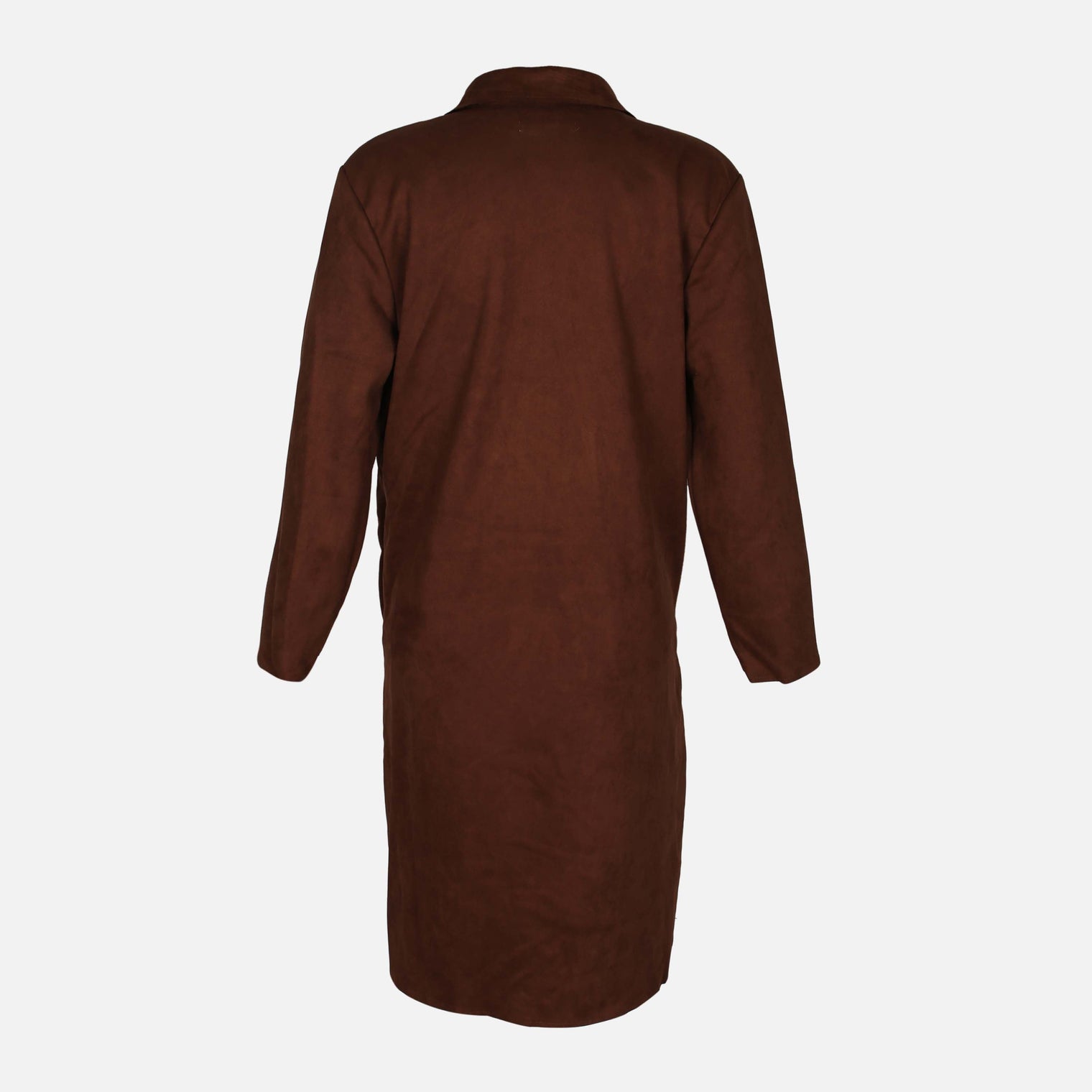 Ladies Long Sleeve Suede Coat