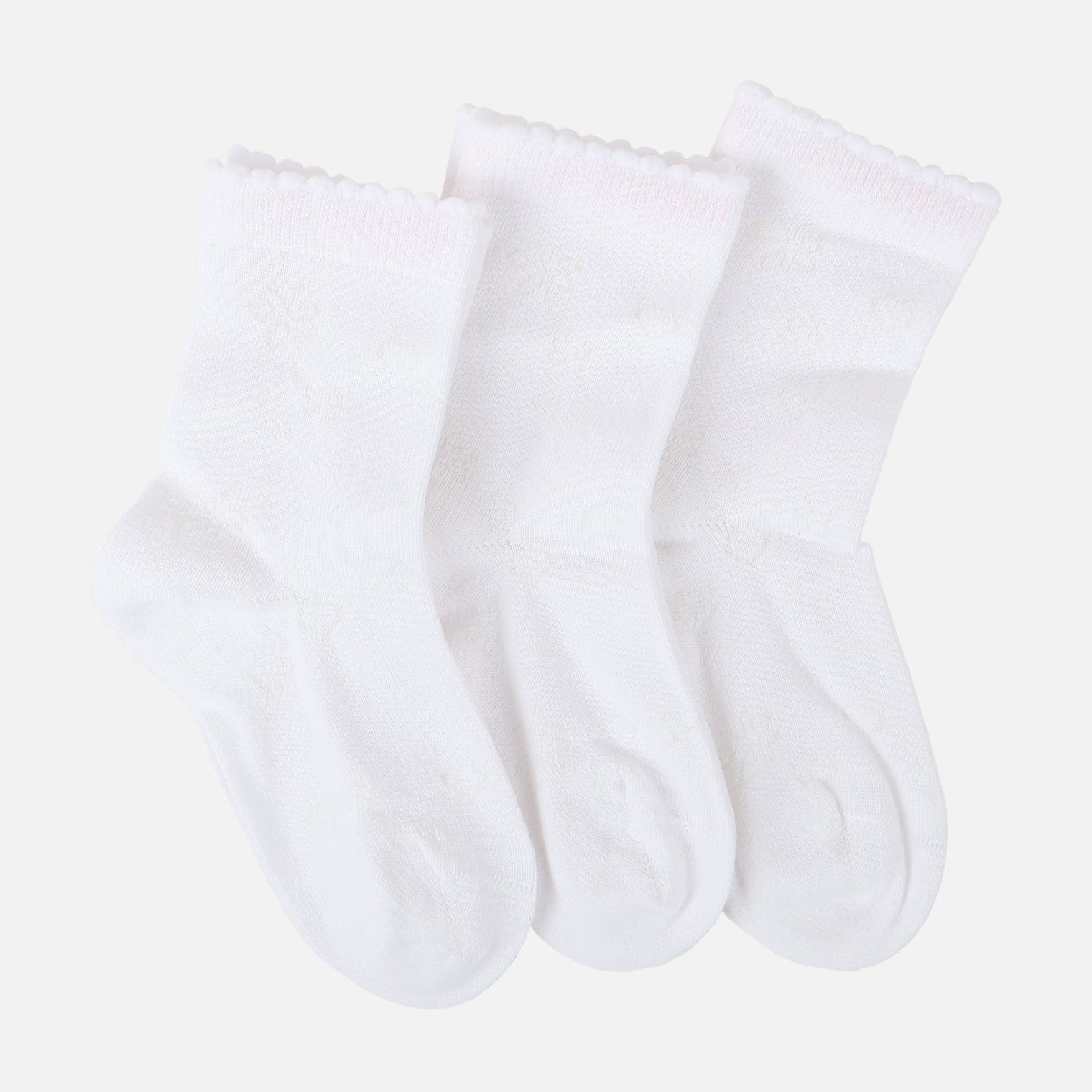 GIRLS CREW SOCKS 3 PAIRS