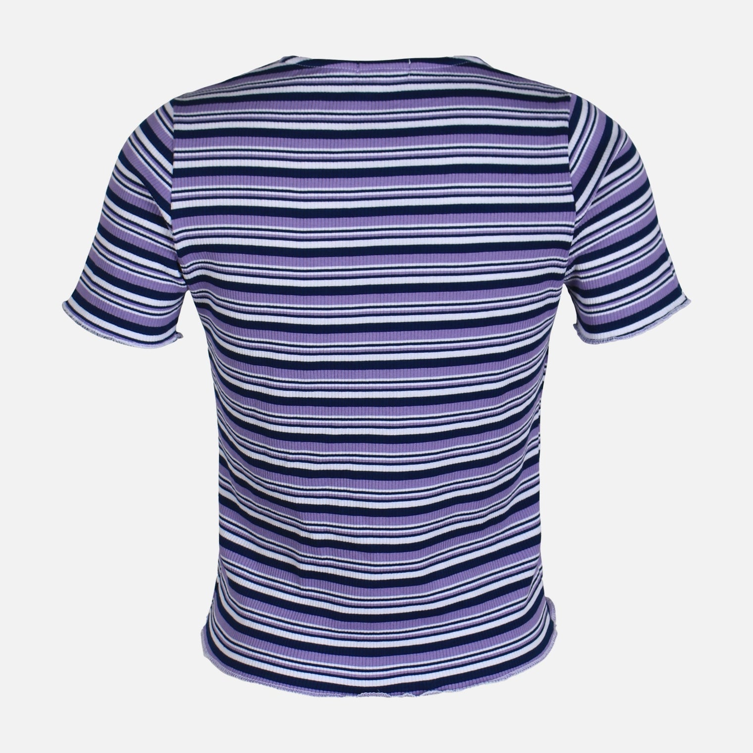 WOMEN RIB STRIPER SHORT SLEEVE TEE