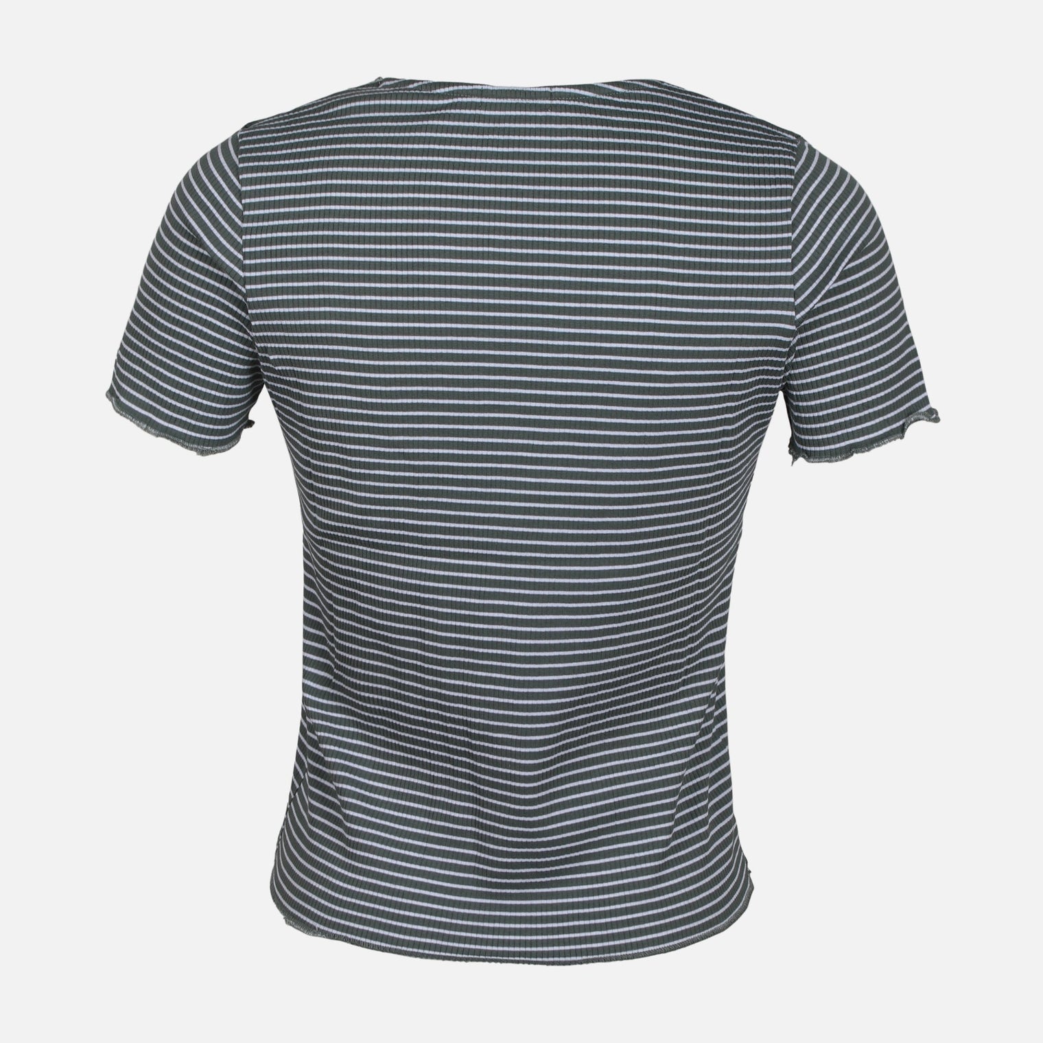 WOMEN RIB STRIPER SHORT SLEEVE TEE