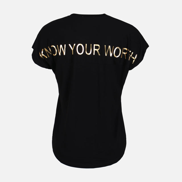 WOMEN VISCOSE LOOSE SHORT SLEEVE TEE