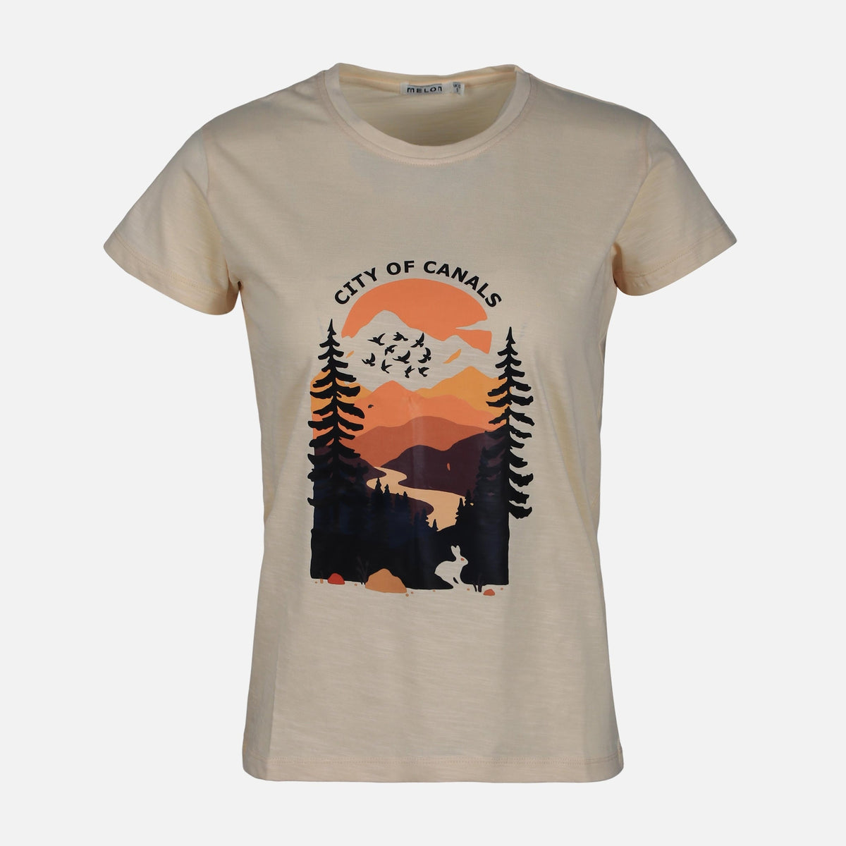 WOMEN SLUB LOOSE SHORT SLEEVE TEE
