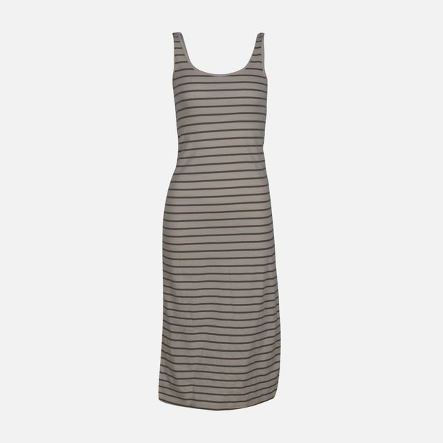 WOMEN SLEEVE LESS LONG RIB DRESS