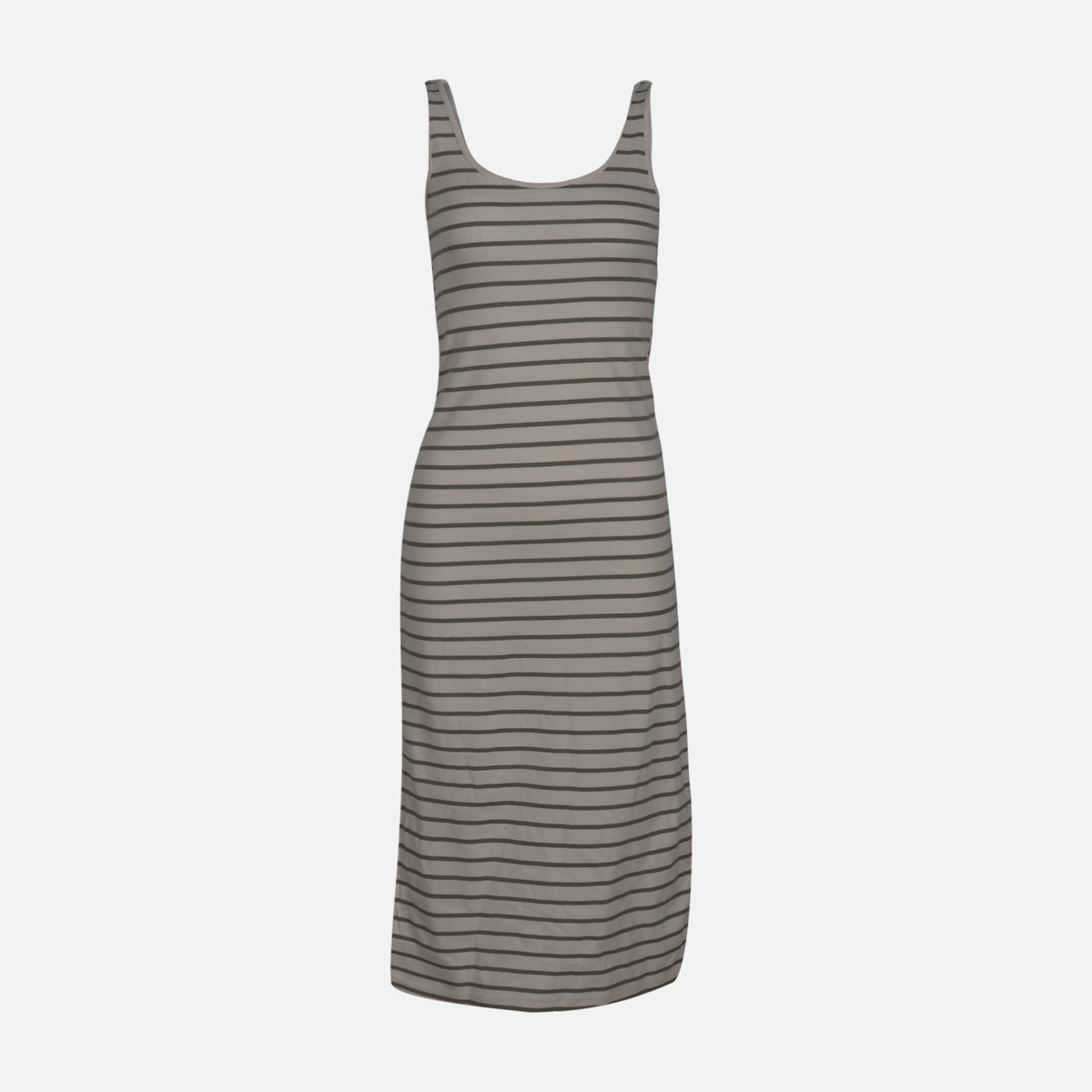 WOMEN SLEEVE LESS LONG RIB DRESS