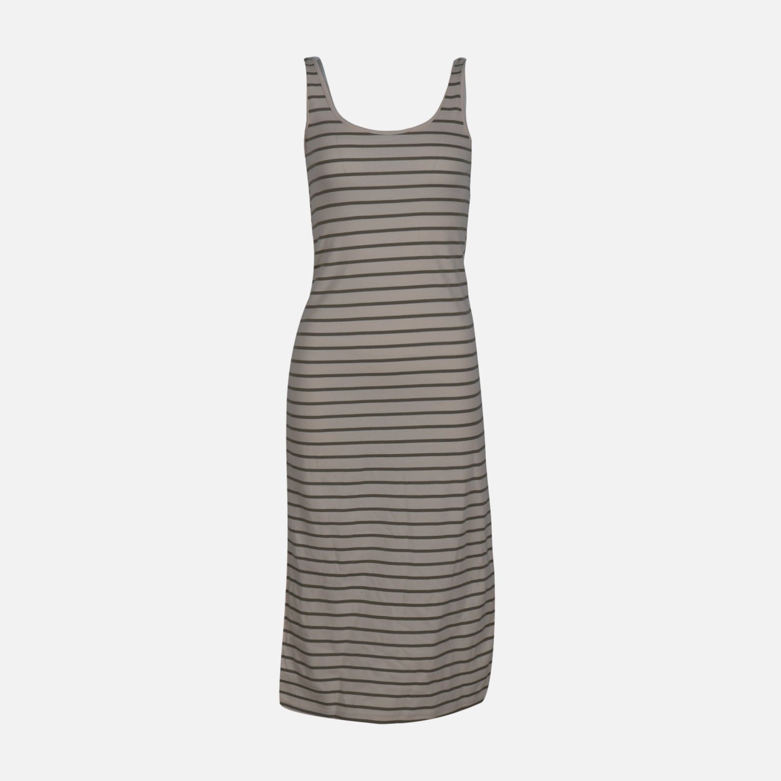 WOMEN SLEEVE LESS LONG RIB DRESS