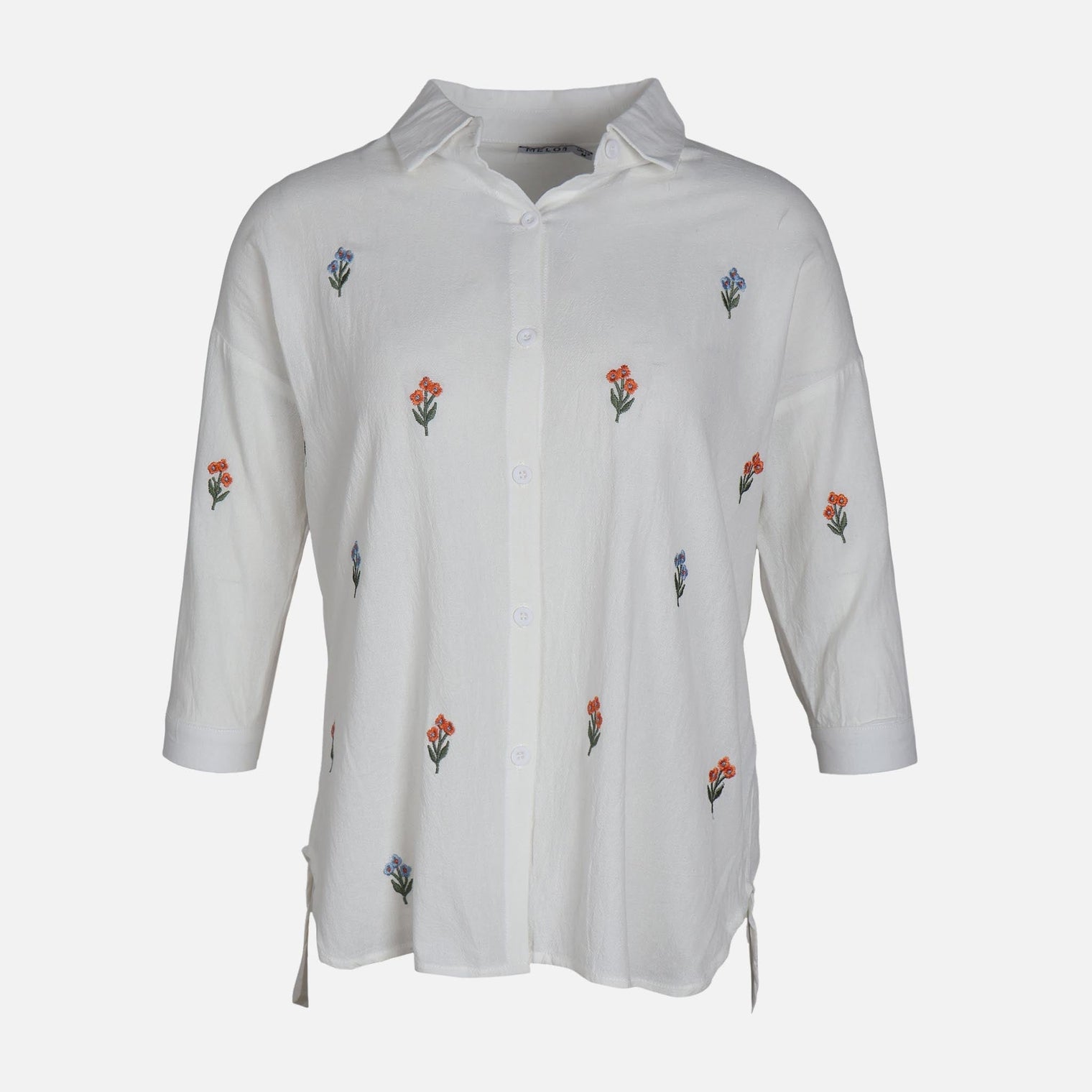 WOMEN EMB LONG SHIRT