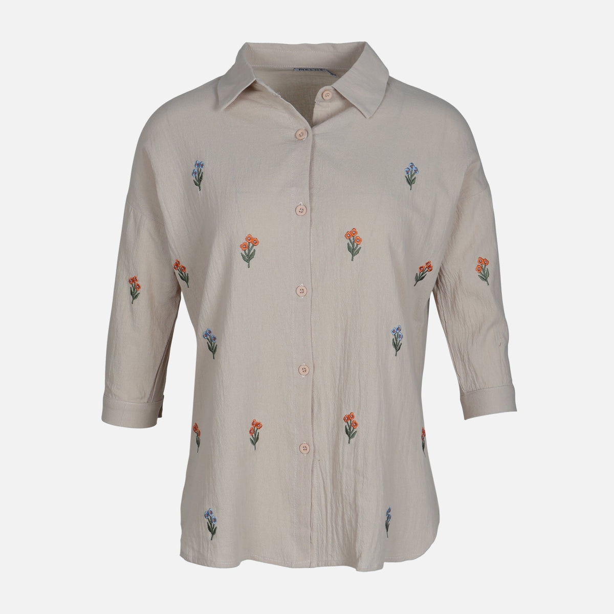 WOMEN EMB LONG SHIRT
