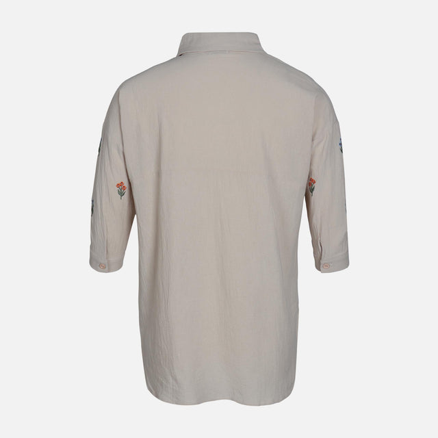 WOMEN EMB LONG SHIRT