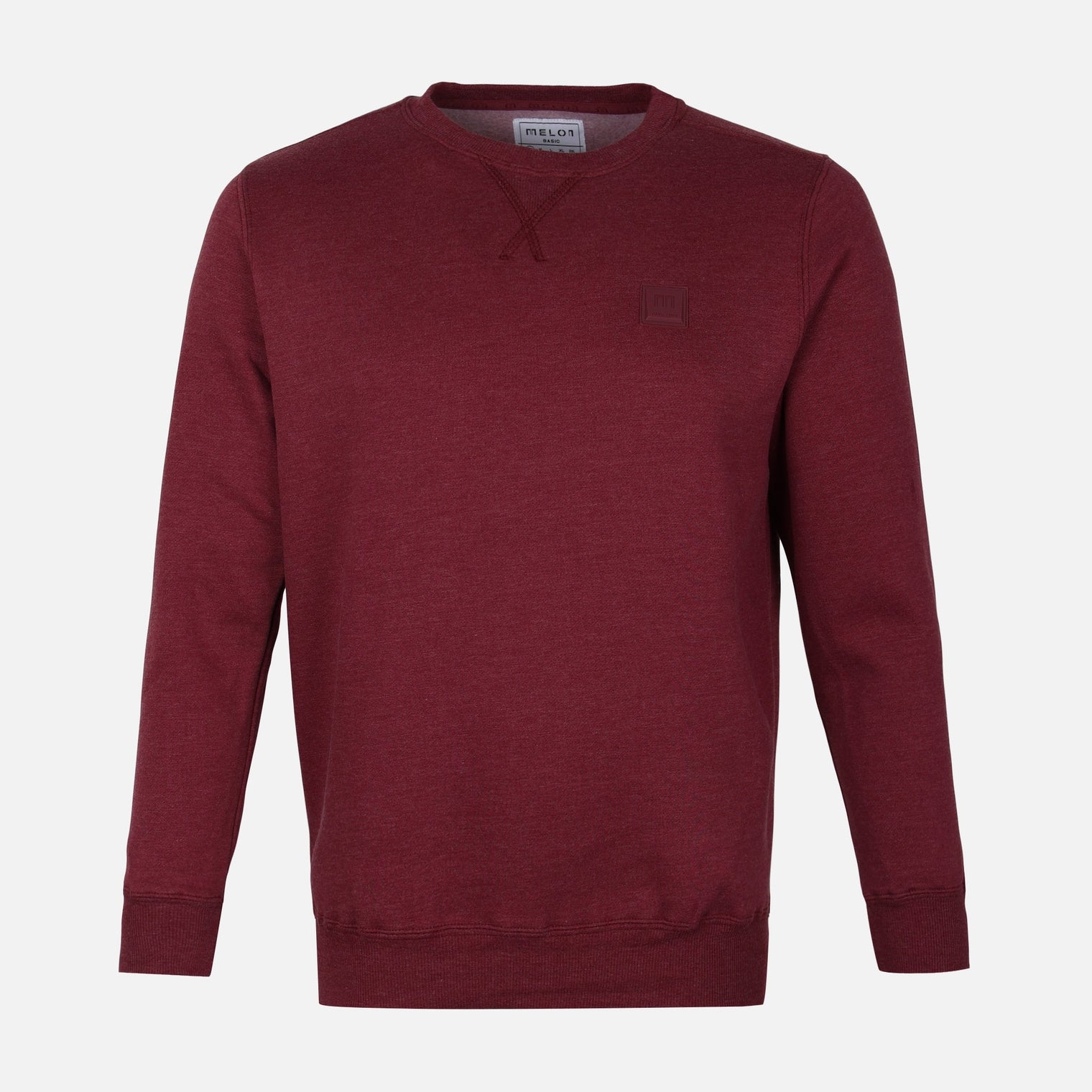 MEN SOLID FLEECE PULLOVER ROUND NECK