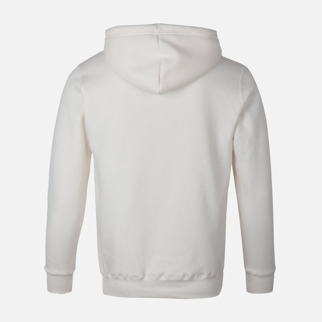 MEN SOLID FLEECE PULLOVER WITH HOOD