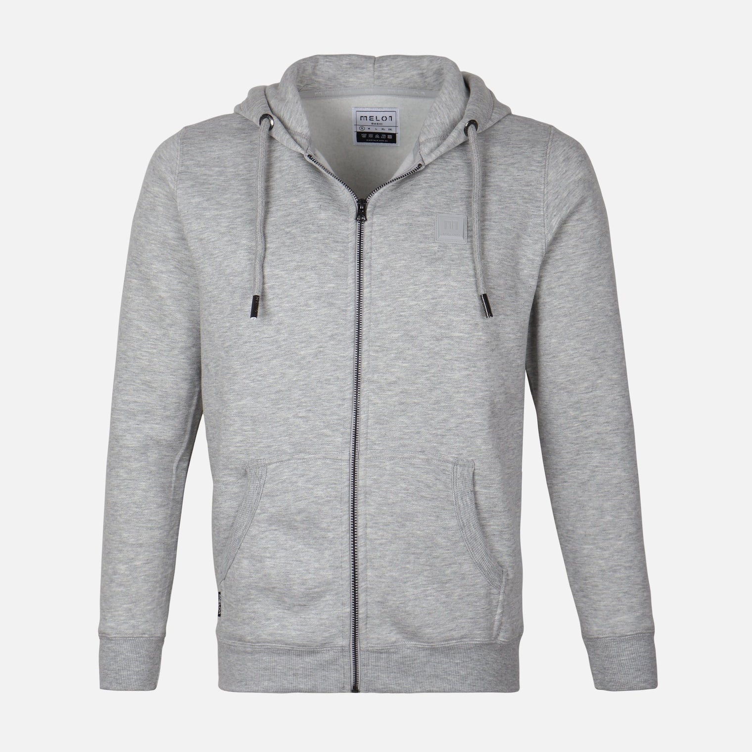 MEN SOLID FLEECE CARDIGAN WITH HOOD