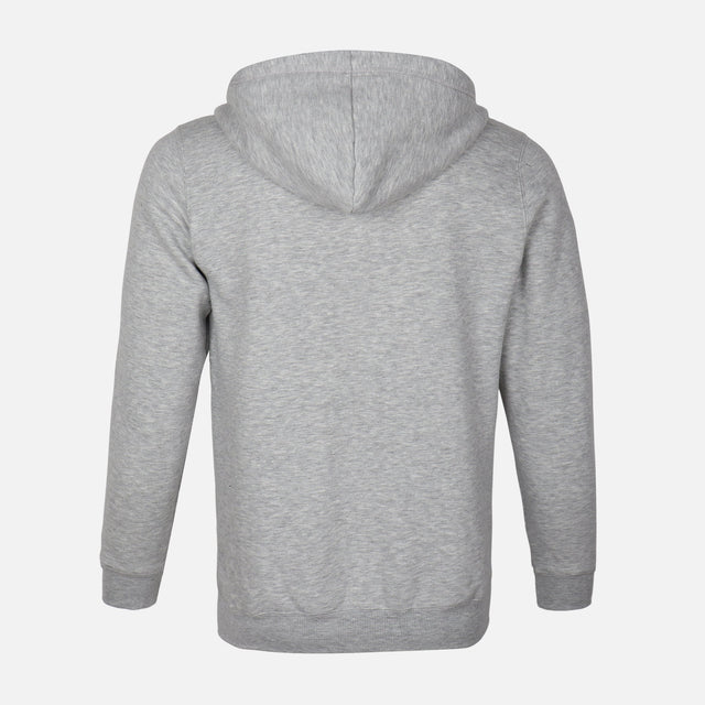 MEN SOLID FLEECE CARDIGAN WITH HOOD