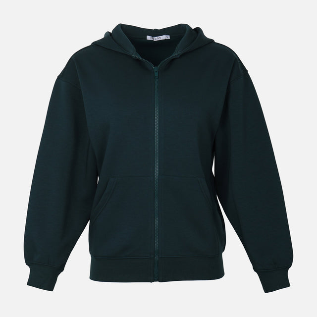 WOMEN BASIC SCUBA FULLZIPPER HOODIE
