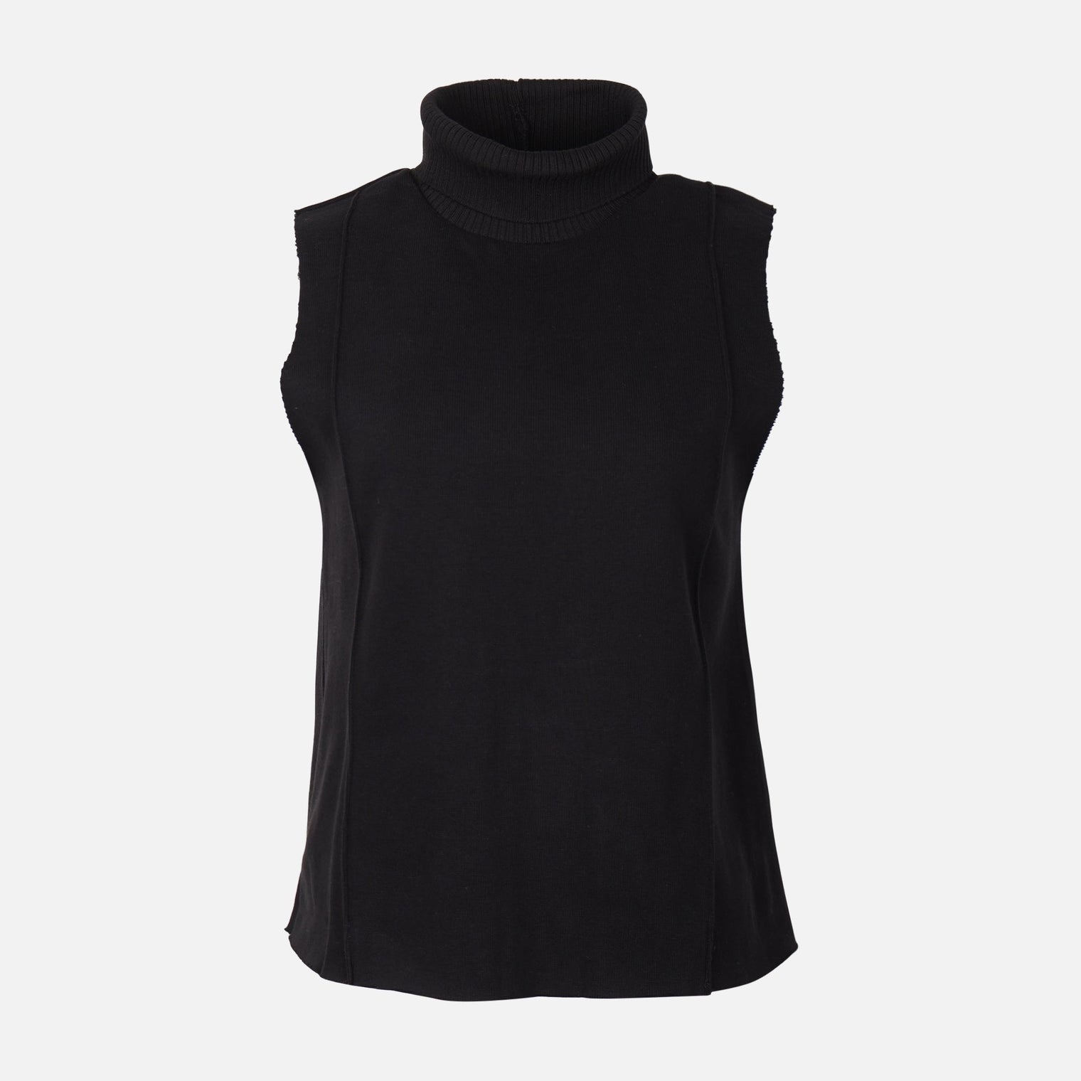 WOMEN SLEEVE LESS HIGH NECK SWEATER