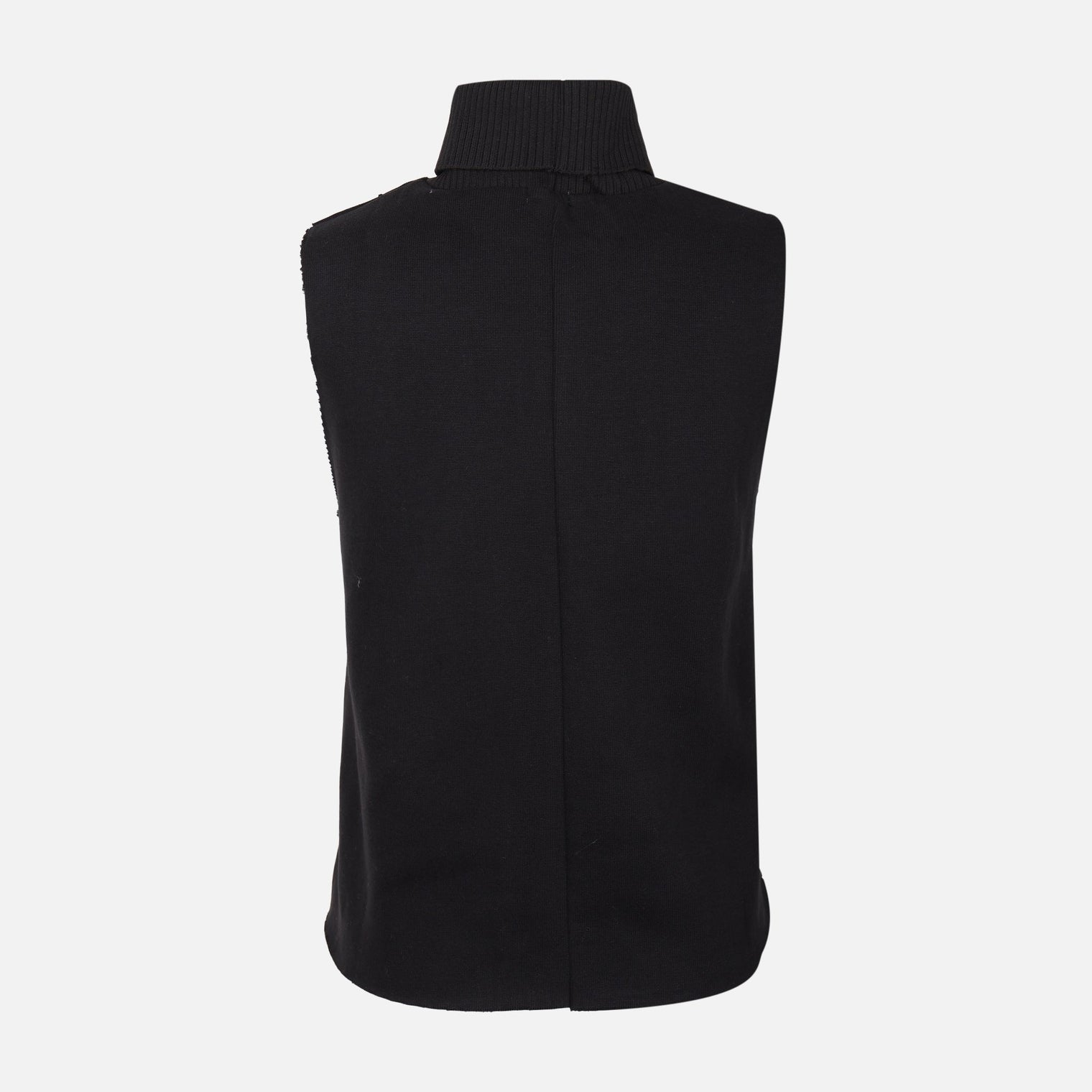 WOMEN SLEEVE LESS HIGH NECK SWEATER