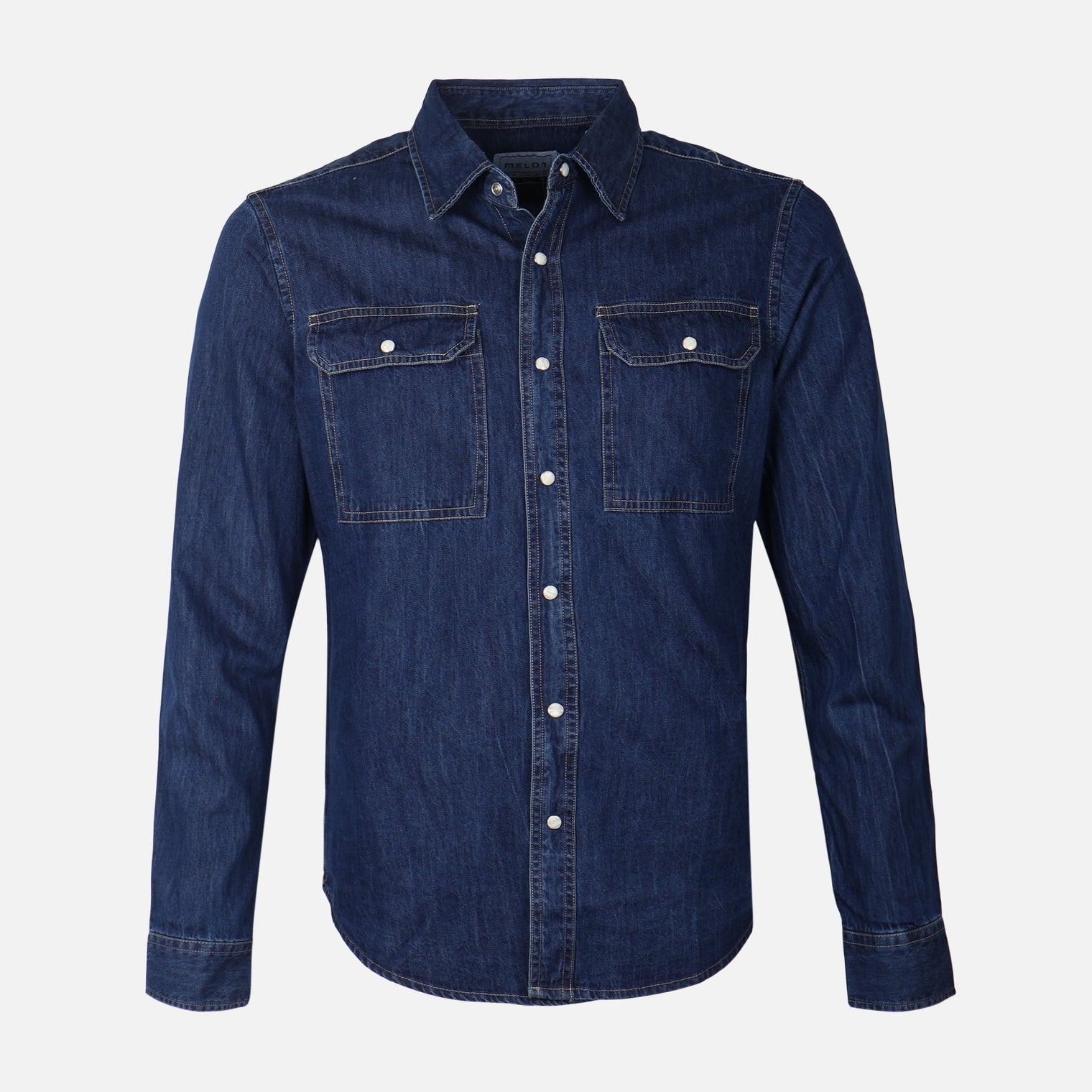 MEN DENIM LONG SLEEVE SHIRT