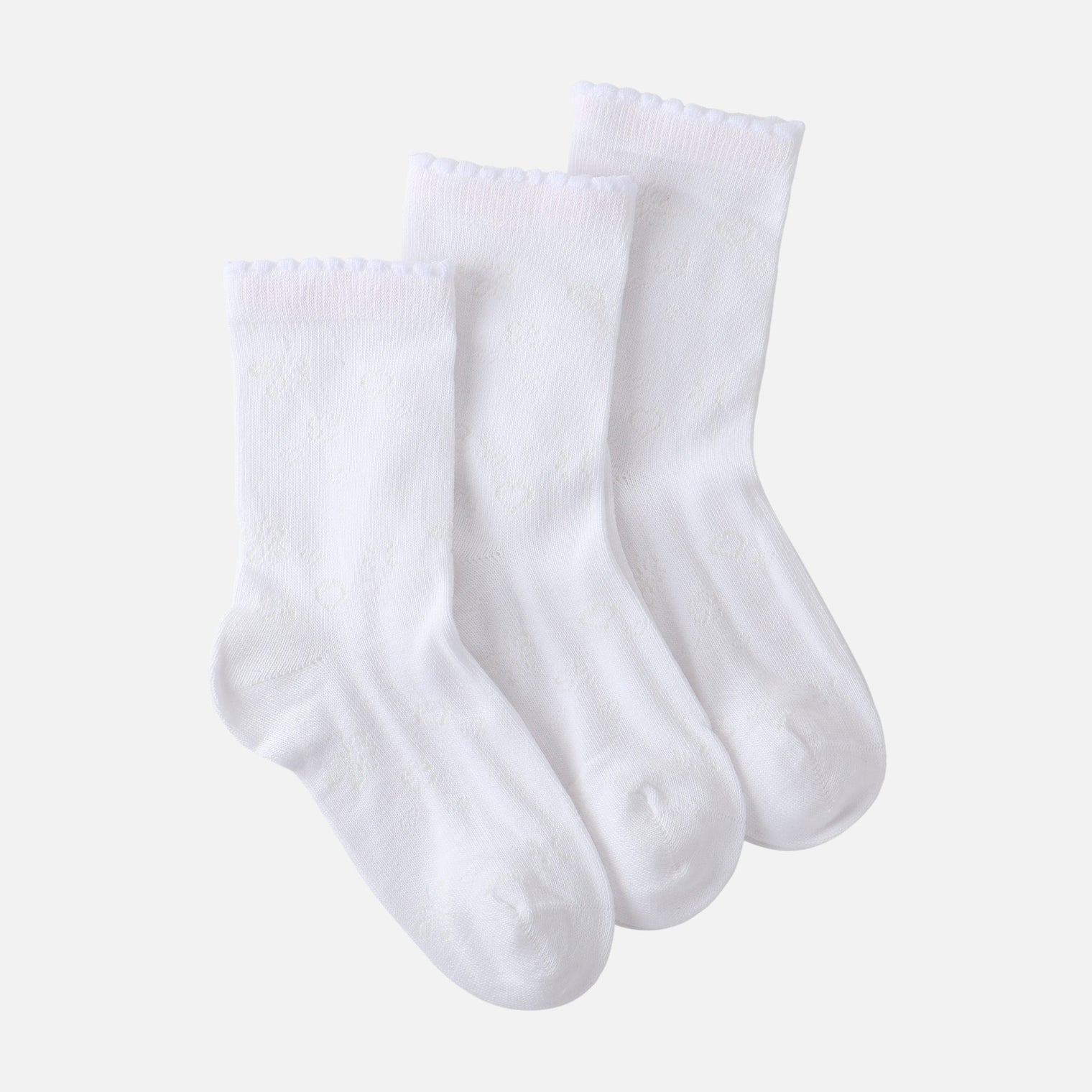 GIRLS CREW SOCKS 3 PAIRS