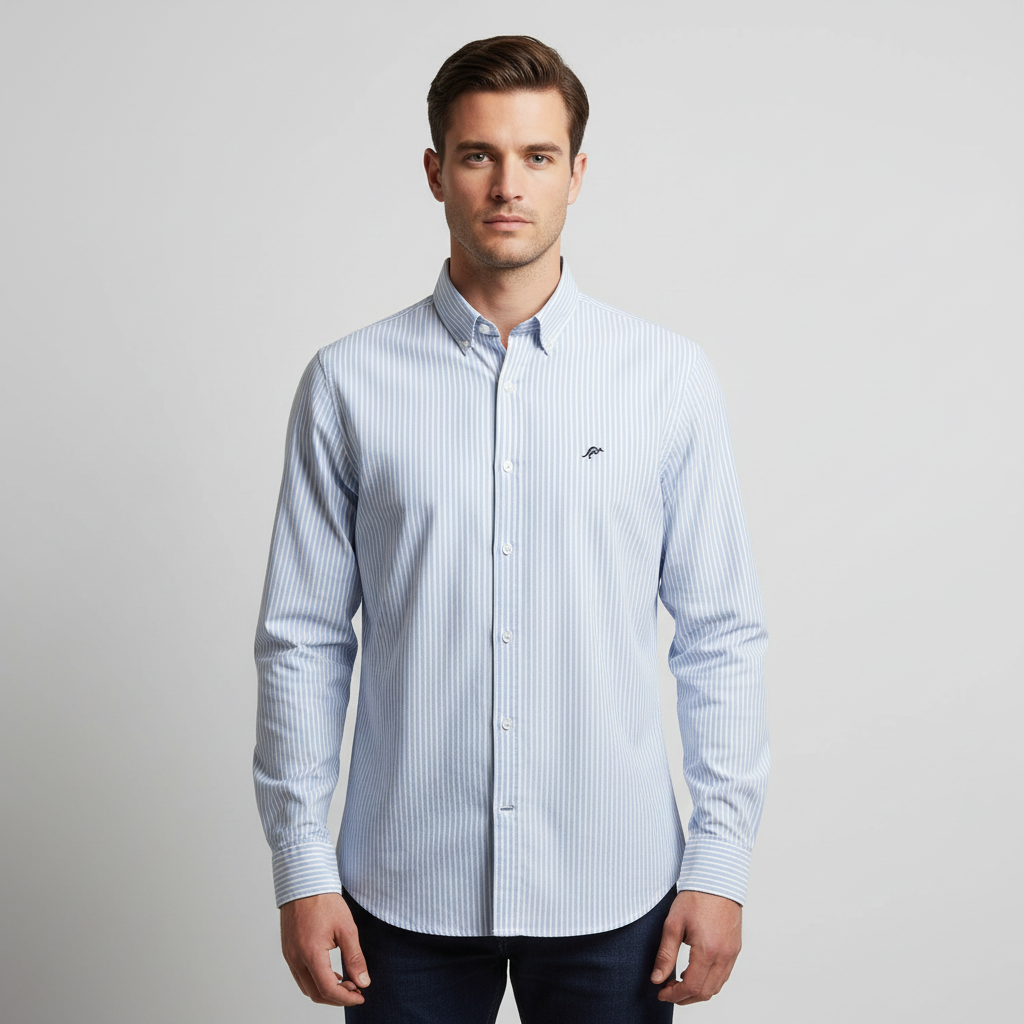 Men Long Sleeve Stripe Shirt