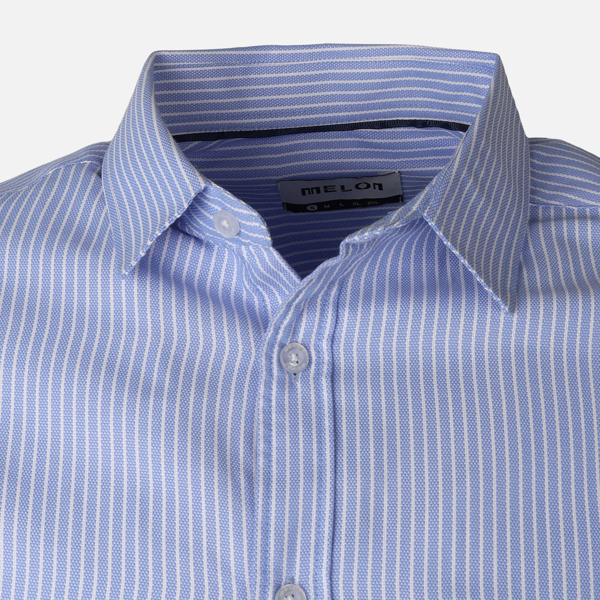 MEN LONG SLEEVE STRIPE SHIRT WITH POCKET