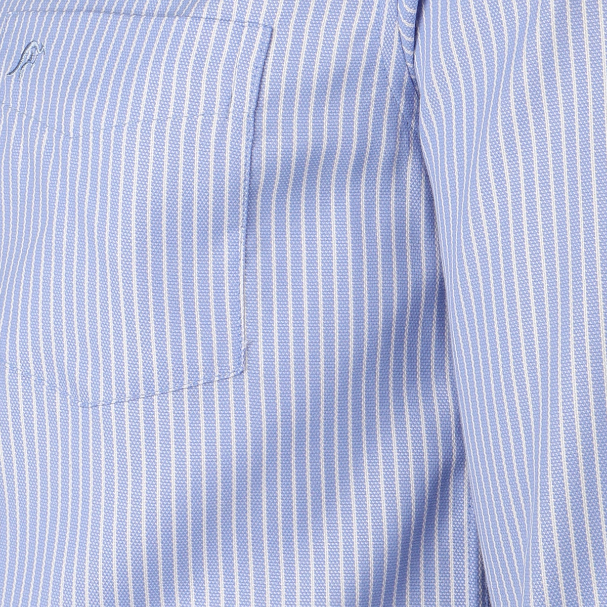 MEN LONG SLEEVE STRIPE SHIRT WITH POCKET