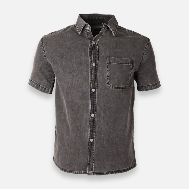 Men Woven Shirt Short Sleeve With Pocket