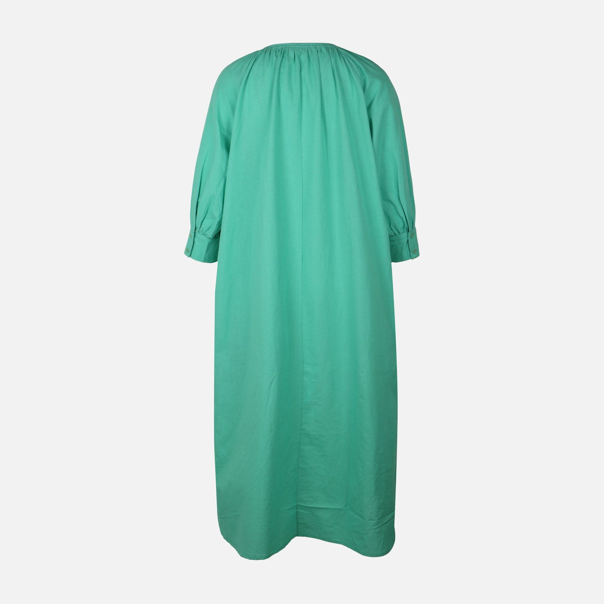 Women 3/4 Sleeve Linen Blend Ankle Dress