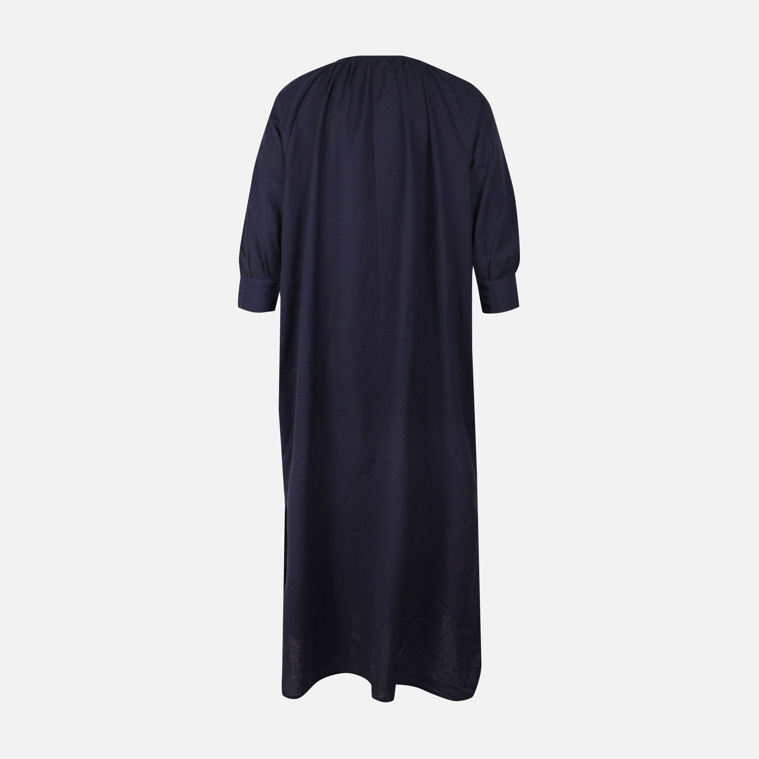 Women 3/4 Sleeve Linen Blend Ankle Dress