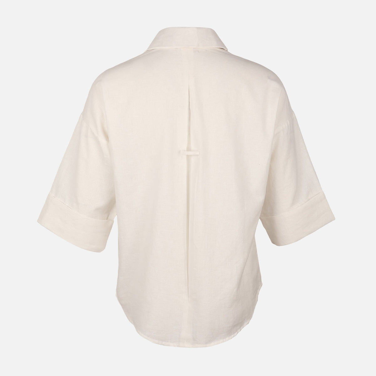 Women Long Sleeve Linen Blend Solid Shirt