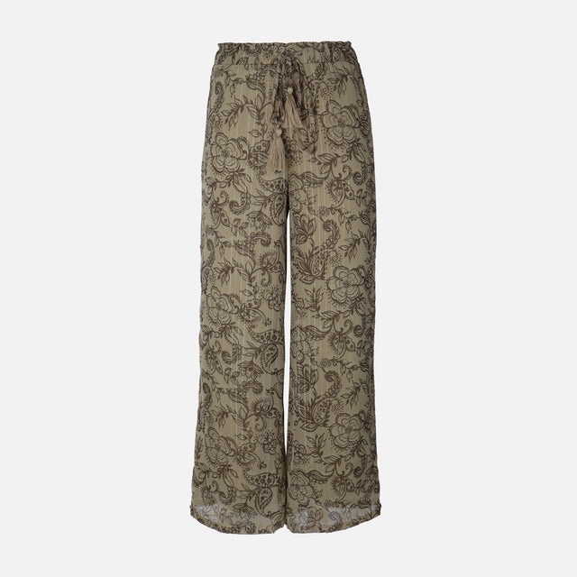 Women Lurex Printed Pants