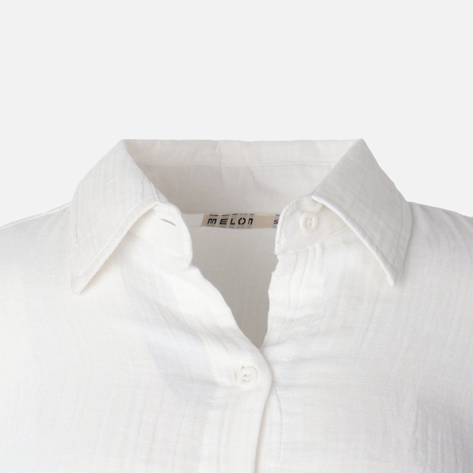 Women Long Sleeve Cotton Double Cloth Solid Shirt