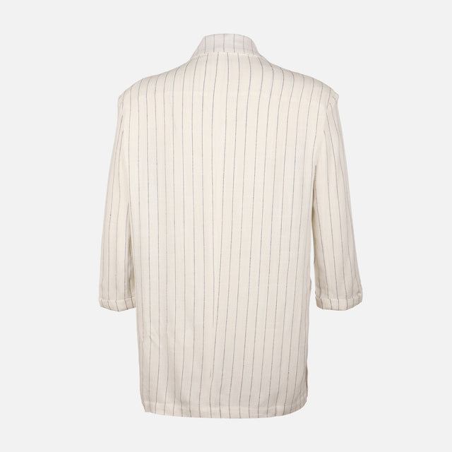 Women Striped Long Blazer