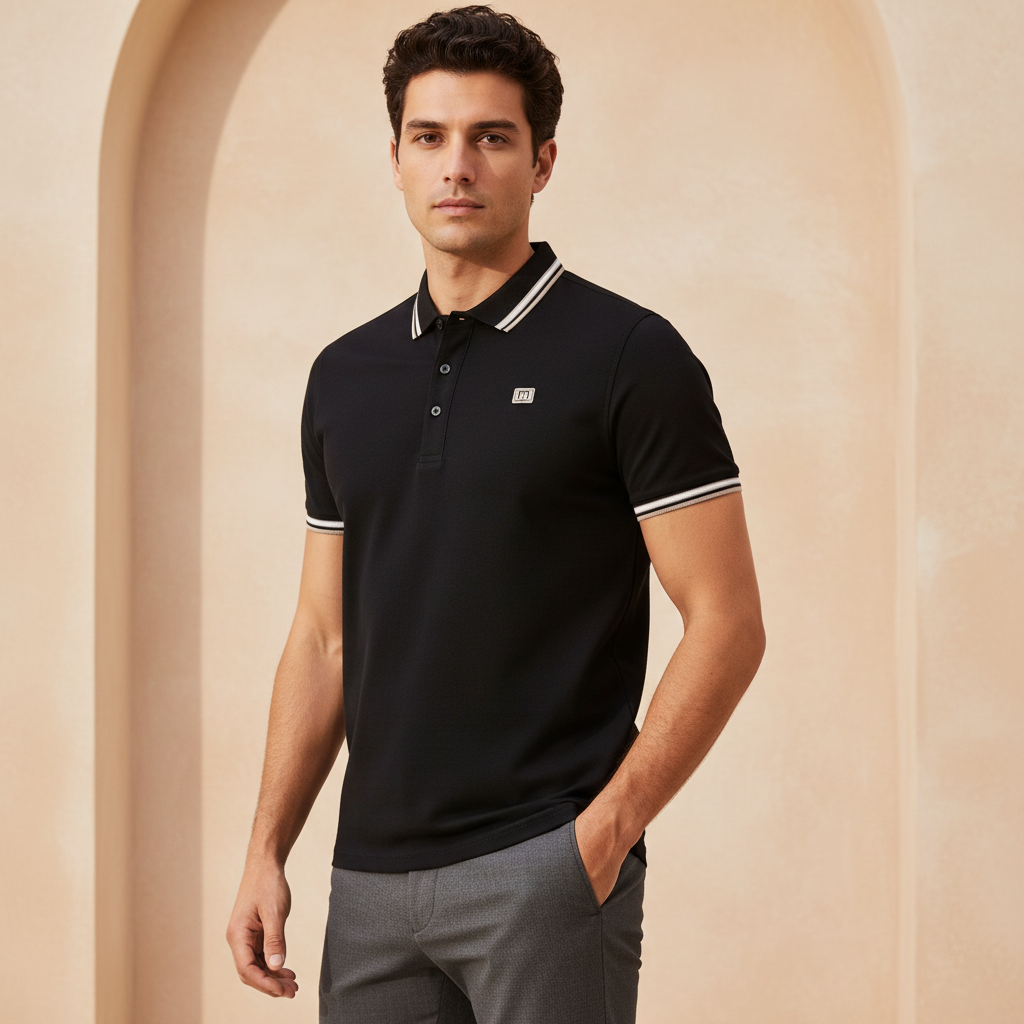 Men Basic Short Sleeve Polo