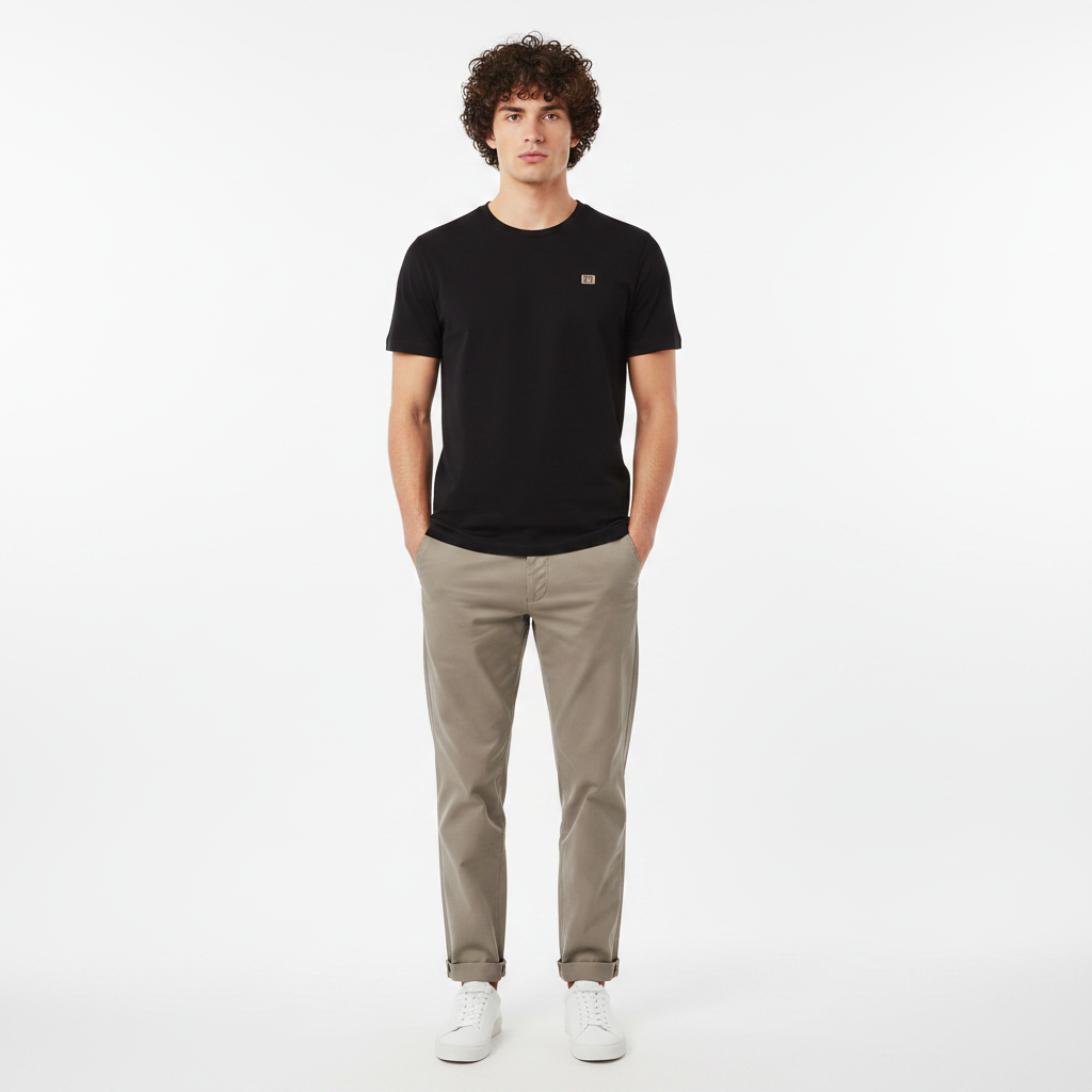 Men Basic Short Sleeve T-Shirt Round Neck