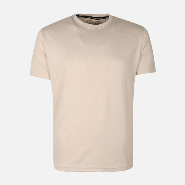 Men Structure T-Shirt Round Neck