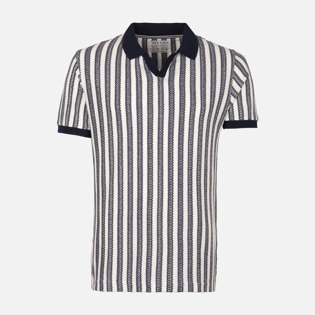Men'S Striped Polo T-Shirt Short Sleeve
