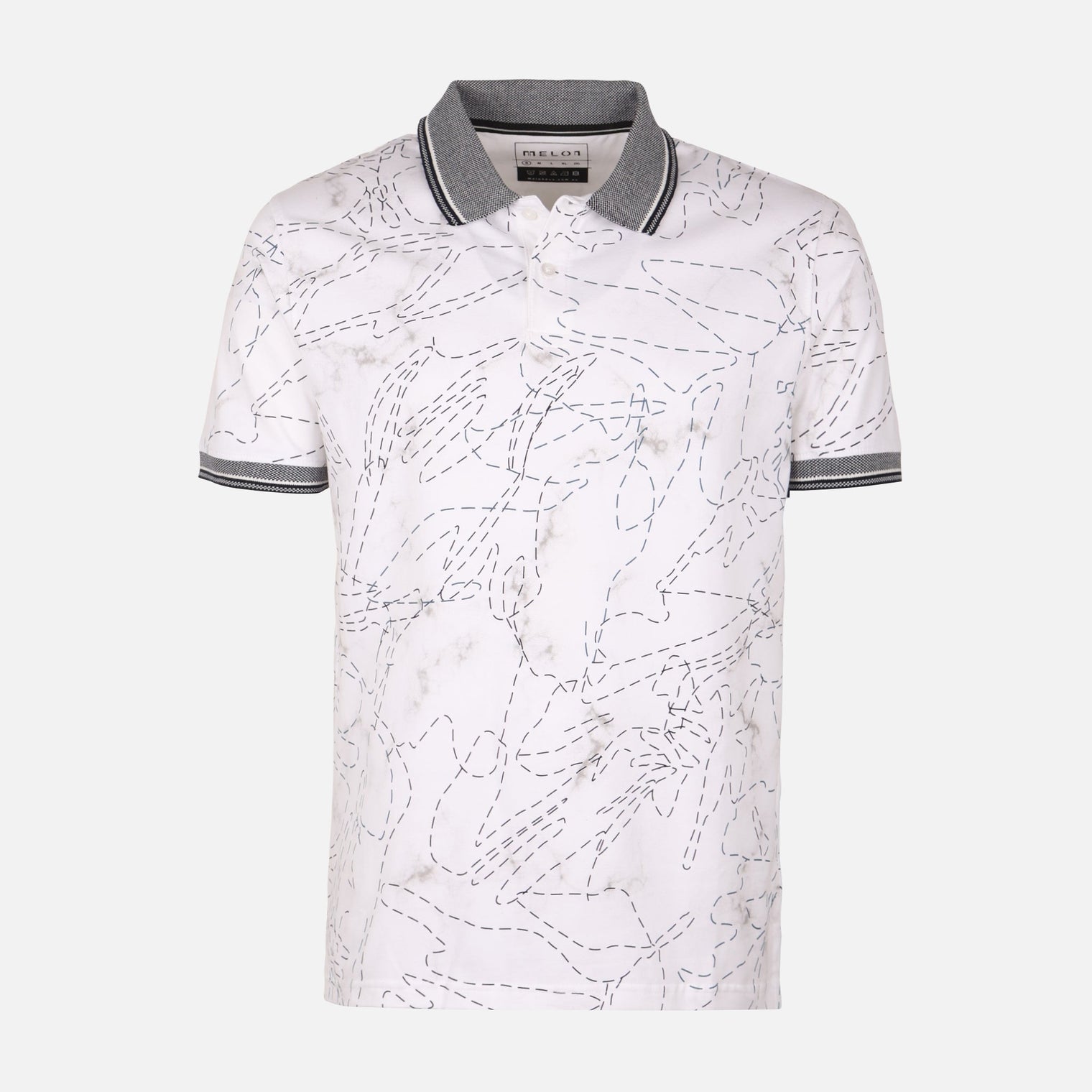 Men All-Over Print Polo T-Shirt Short Sleeve