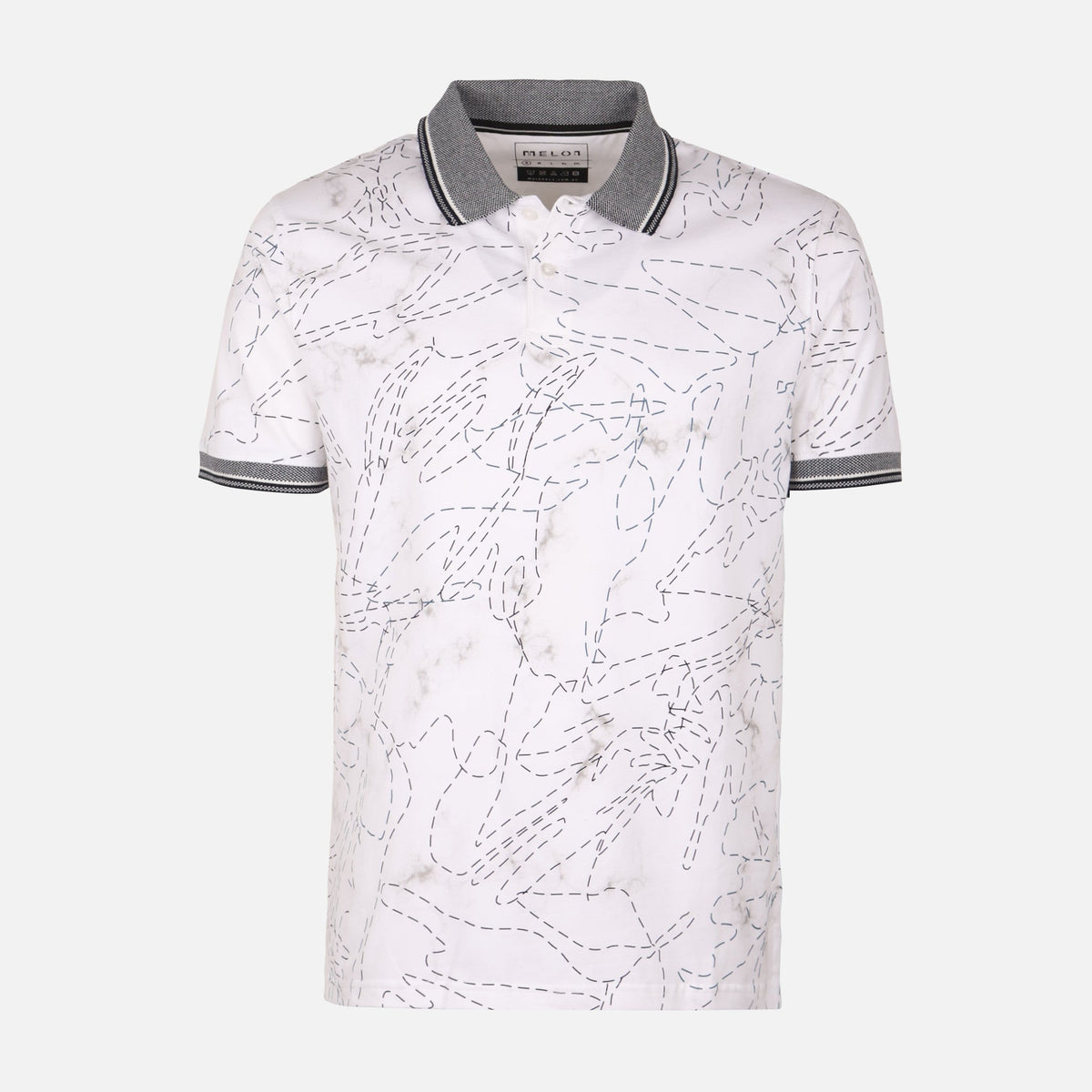 Men All-Over Print Polo T-Shirt Short Sleeve