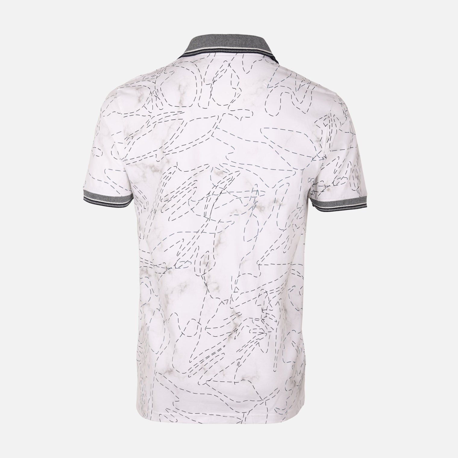 Men All-Over Print Polo T-Shirt Short Sleeve