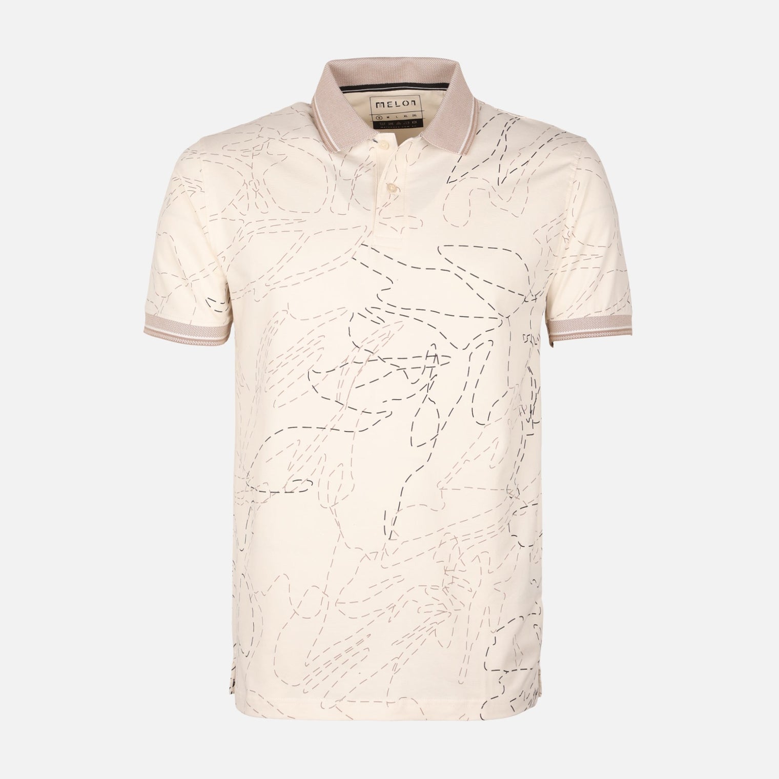 Men All-Over Print Polo T-Shirt Short Sleeve