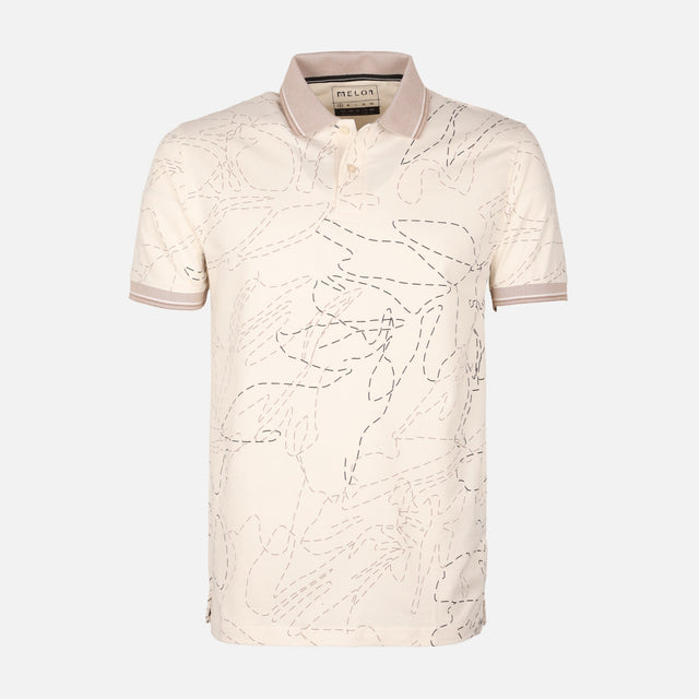 Men All-Over Print Polo T-Shirt Short Sleeve