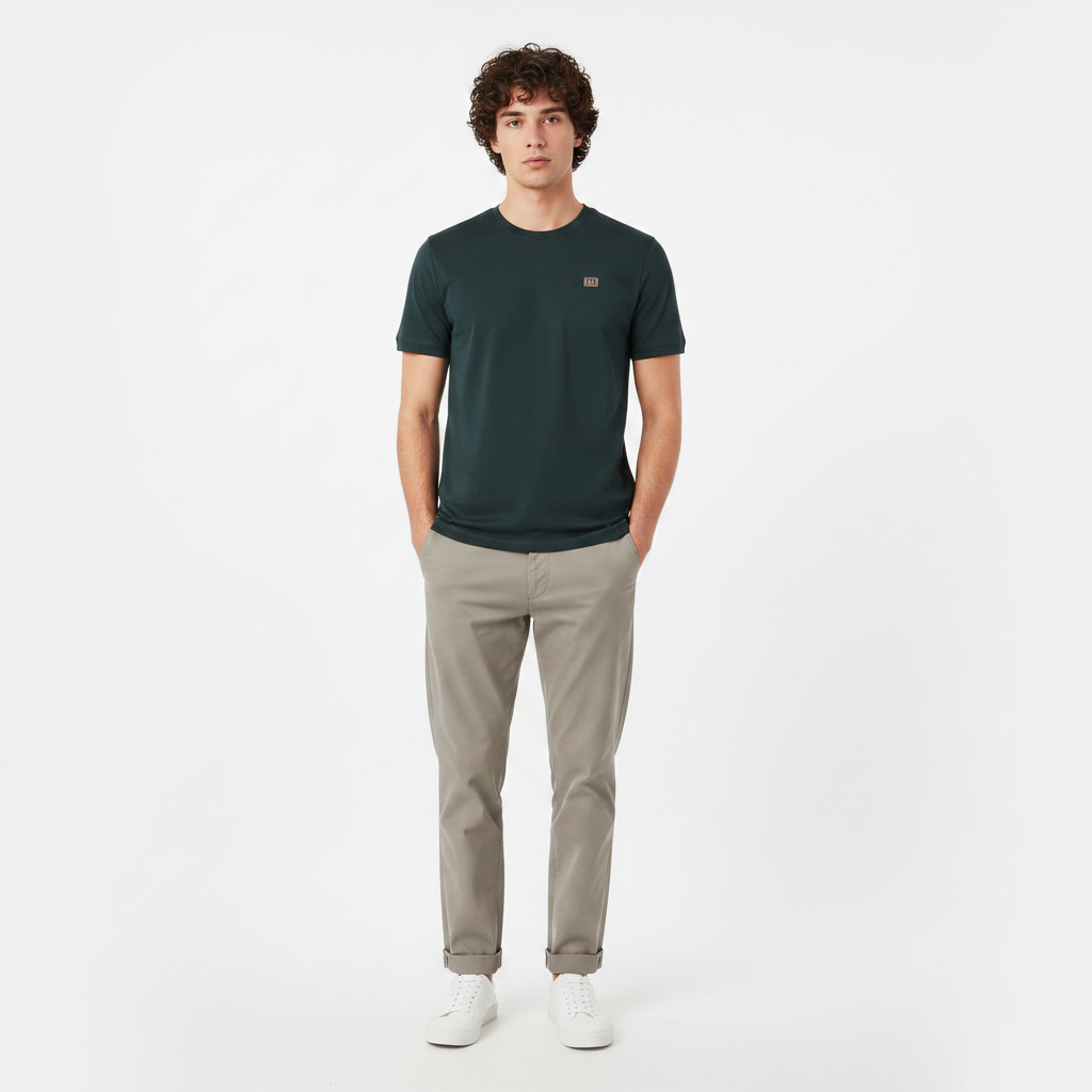 Men Basic Short Sleeve T-Shirt Round Neck
