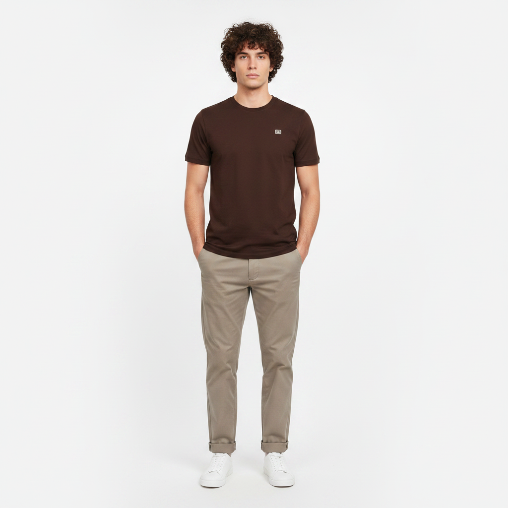 Men Basic Short Sleeve T-Shirt Round Neck
