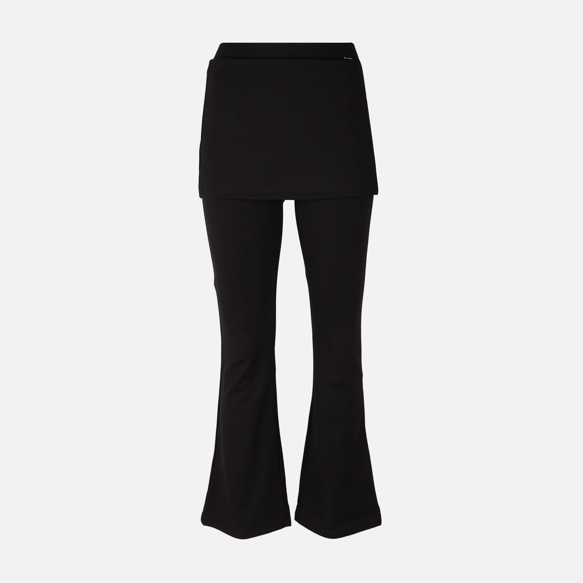 Women Wrap Flare Fit Jersey Pants With Skirt Overlay