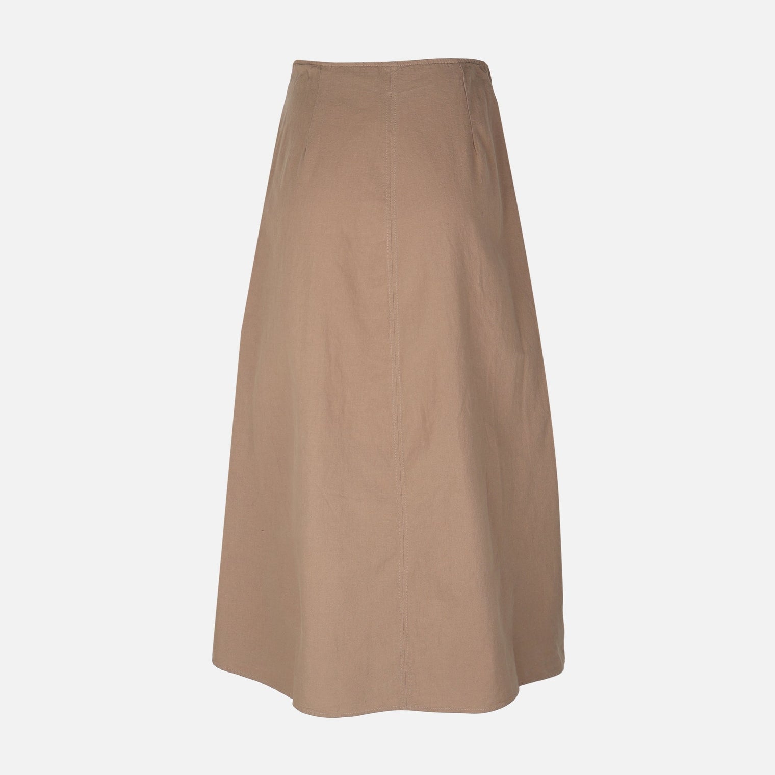 Women Linen Blend Maxi Skirt