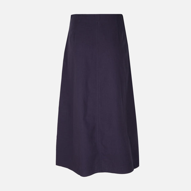 Women Linen Blend Maxi Skirt
