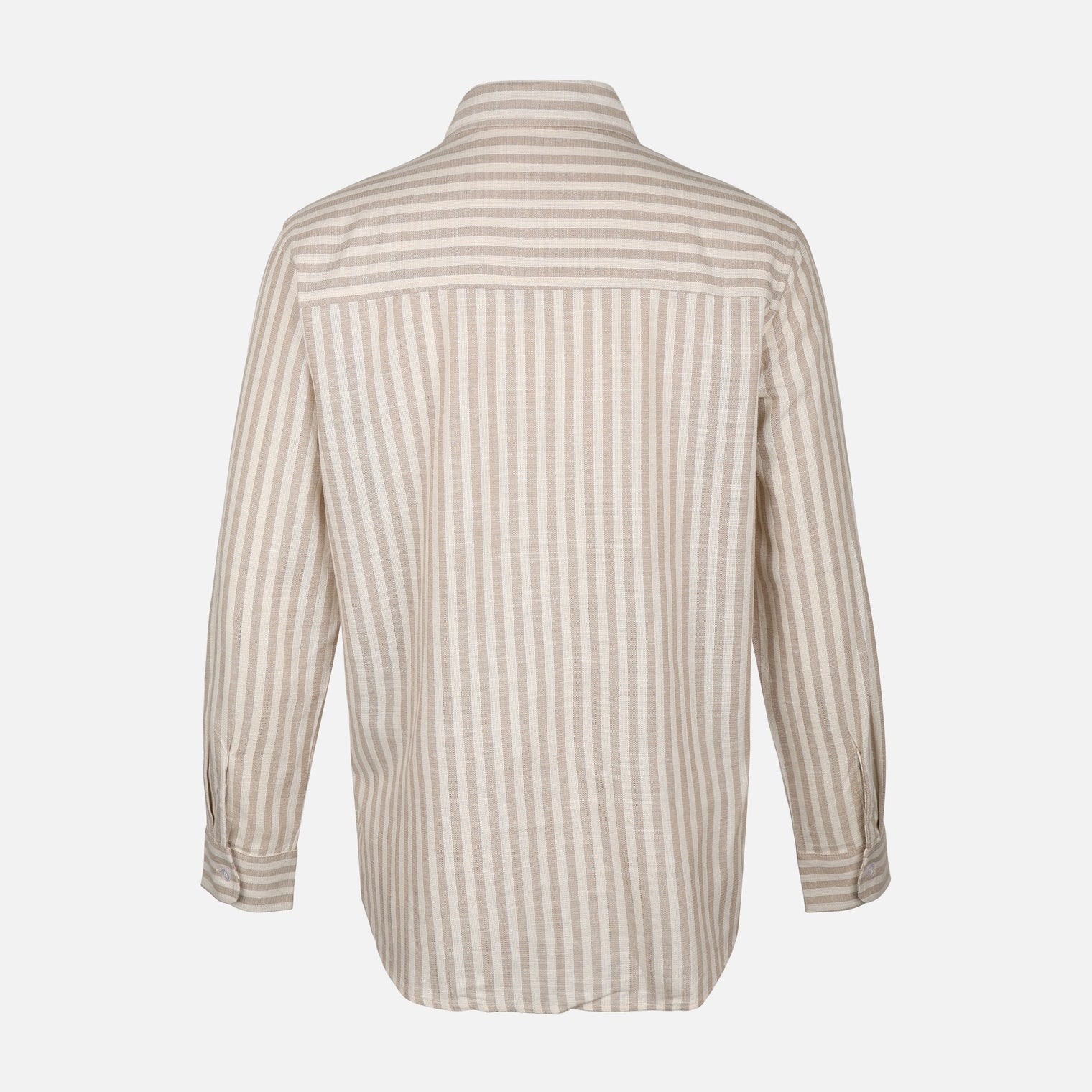 Women Linen Blend Striped Shirt