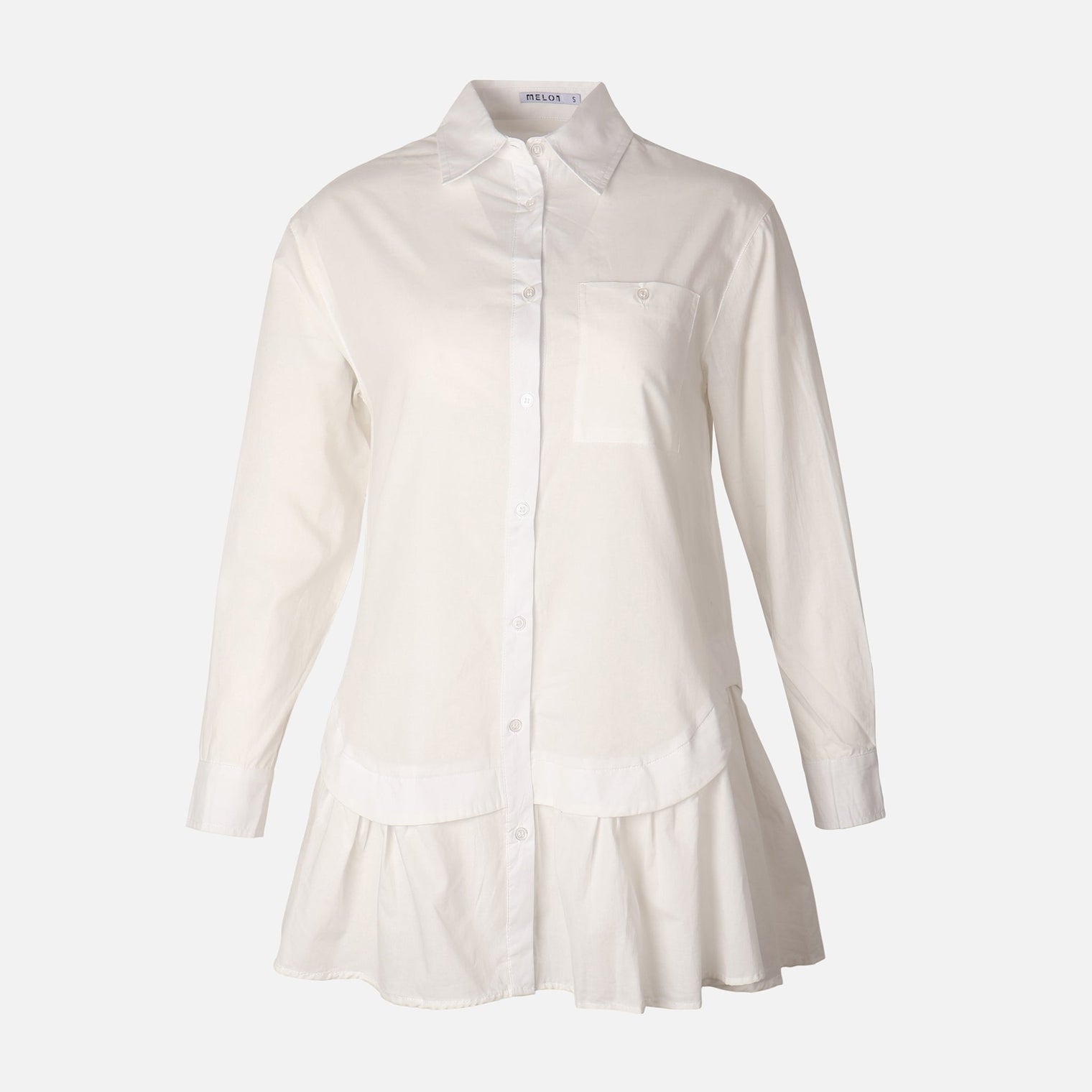 Women Poplin Oversize Button Tunic