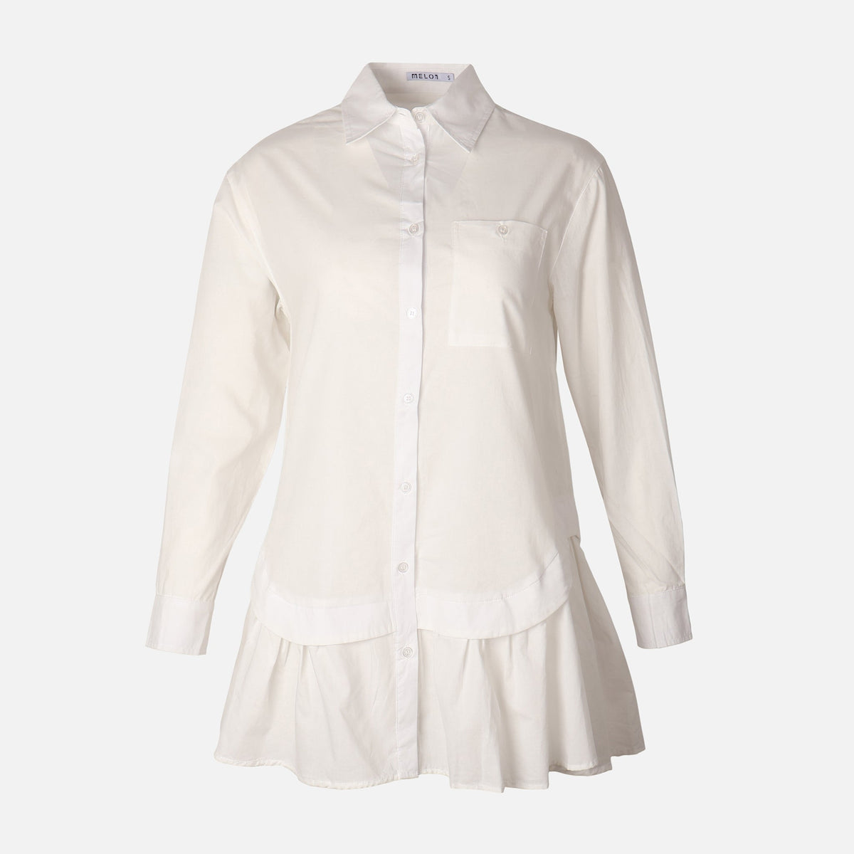 Women Poplin Oversize Button Tunic