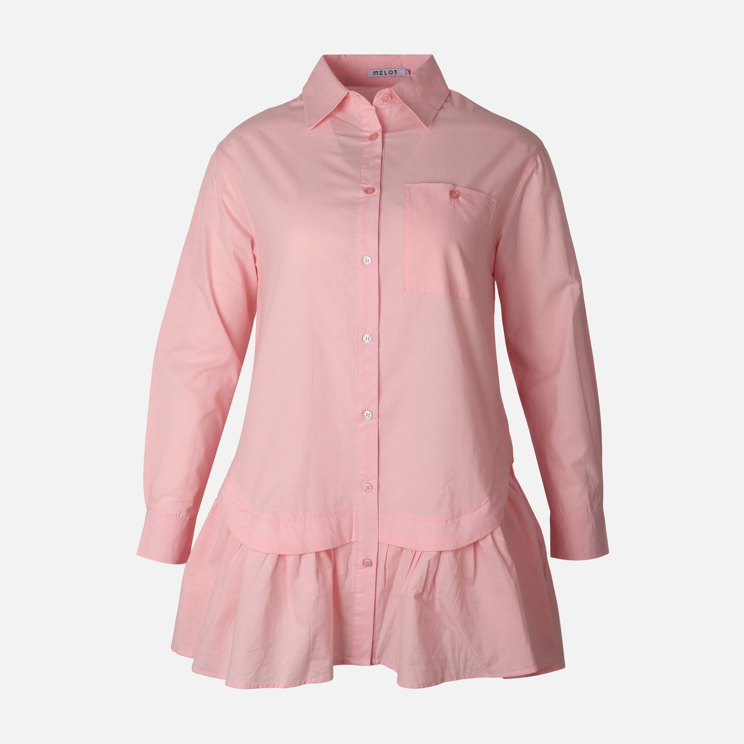 Women Poplin Oversize Button Tunic